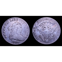 1806 / Inverted 6 Bust Half Dollar, O-111a, VF
